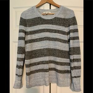 VS cable knit striped sweater